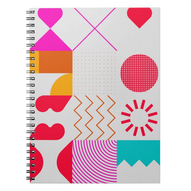 80er-90s Trendy Geometric Background Notizblock (Vorderseite)