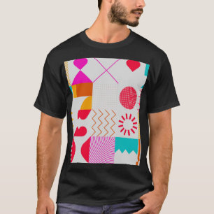 80er-90s Trendy Geometric Background T-Shirt