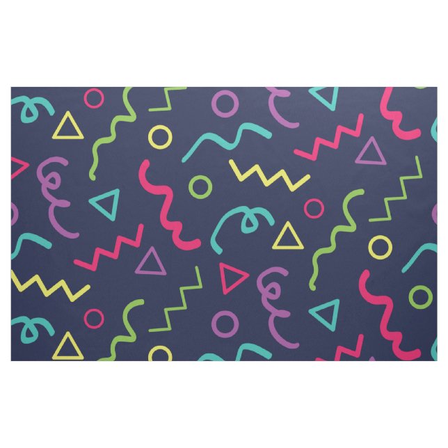 80er achtziger Retro-Party neonale Memphis Muster Stoff (Yard (91,4 cm))