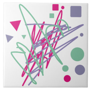 80er achtziger Vintage Farben spritzen Medley Art  Fliese