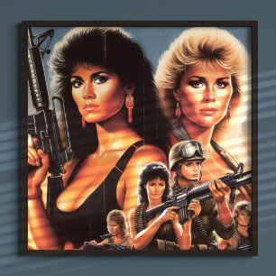 80er Action War Girls Poster