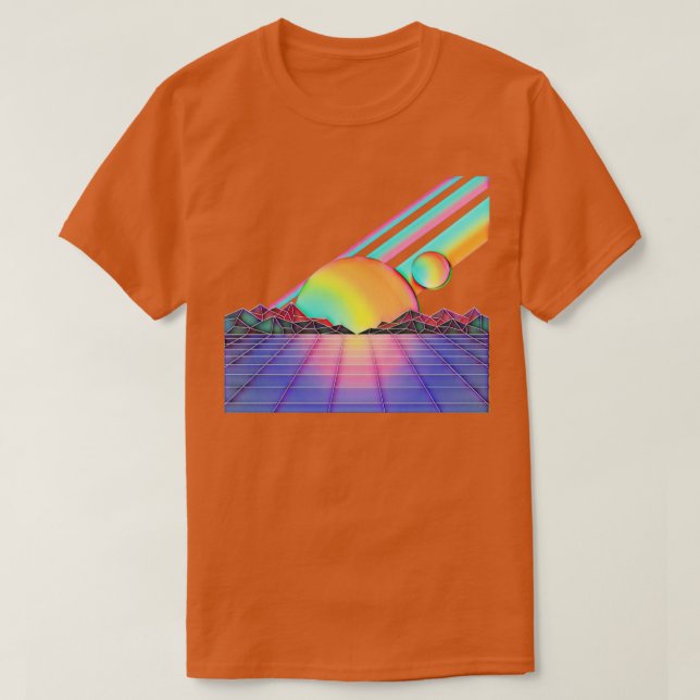 80er Airbrush Retro Graphic T-Shirt (Design vorne)