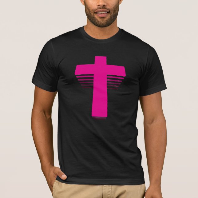 80er Art Techno Kreuz T-Shirt (Vorderseite)