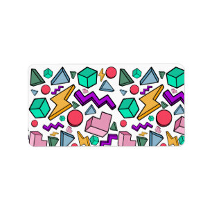 80er Ästhetische Vintag Retro Adressaufkleber