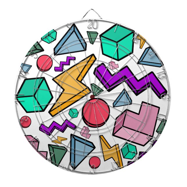 80er Ästhetische Vintag Retro Dartscheibe (vorne)