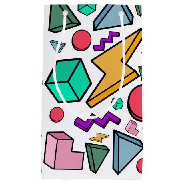 80er Ästhetische Vintag Retro Kleine Geschenktüte (Vorderseite)