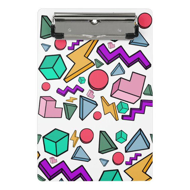 80er Ästhetische Vintag Retro Mini Klemmbrett (Vorderseite)