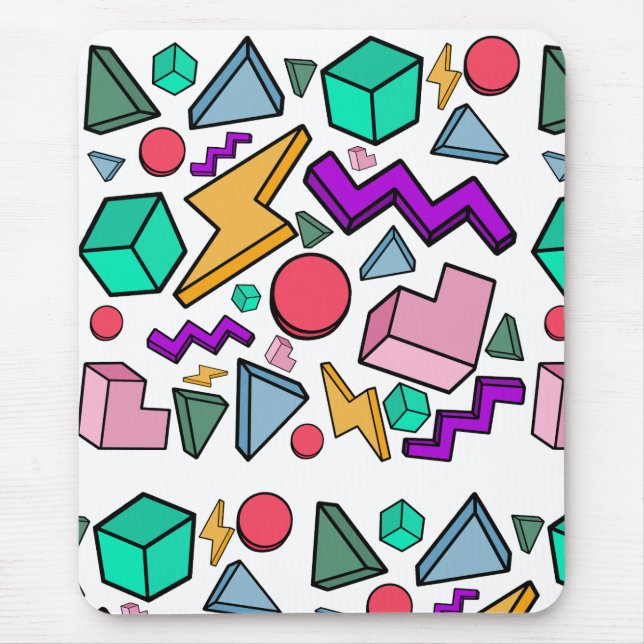 80er Ästhetische Vintag Retro Mousepad (Vorne)