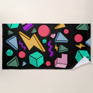 80er Ästhetische Vintag Retro Strandtuch