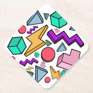 80er Ästhetische Vintag Retro Untersetzer