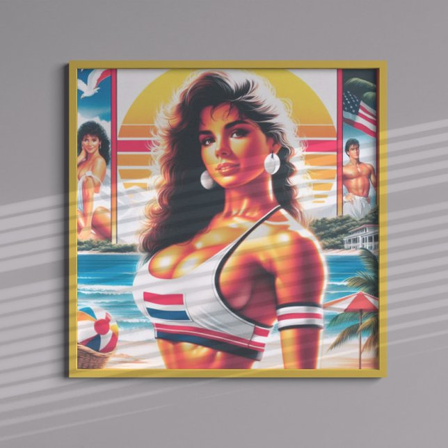 80er Athletic Summer Girl Poster (Von Creator hochgeladen)