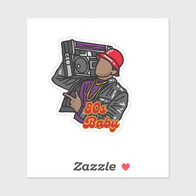 80er Baby Aufkleber (Blatt)