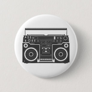 80er Boombox Button