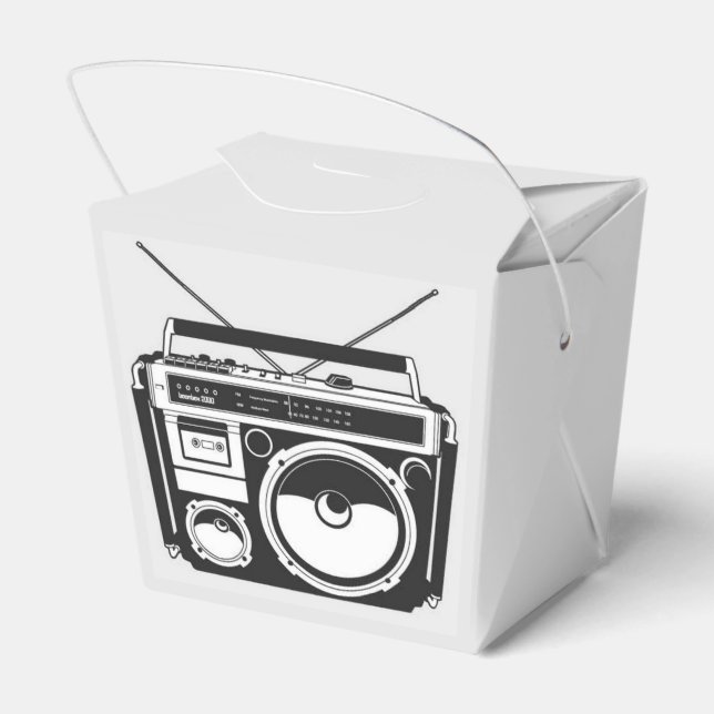 80er Boombox Geschenkschachtel (Rückseite)