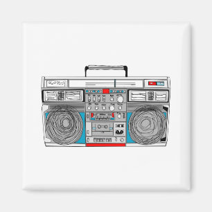 80er boombox Illustration Magnet