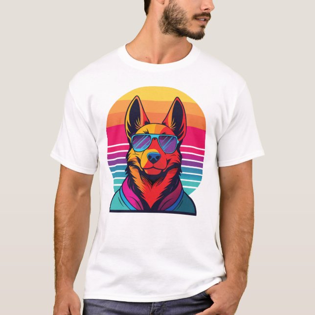 80er Canine Coolness T-Shirt (Vorderseite)