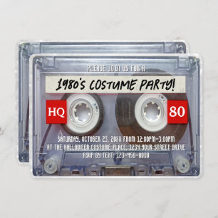 80er Cassette Mixtape 1980s Halloween Costume Part Einladung