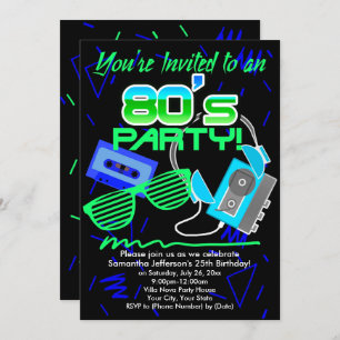 80er Cassette Tape Party Einladung