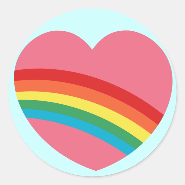 80er Chunky Rainbow Heart Stickers (Vorderseite)