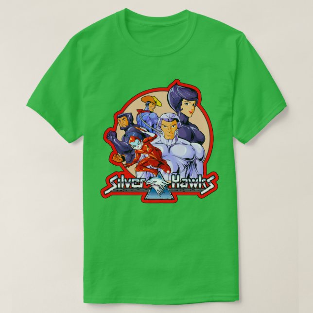 80er Classic Toon SilverHawks T-Shirt (Design vorne)