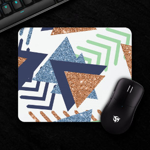 80er Color Abstrakt   Rose Gold Mint 90er Mousepad