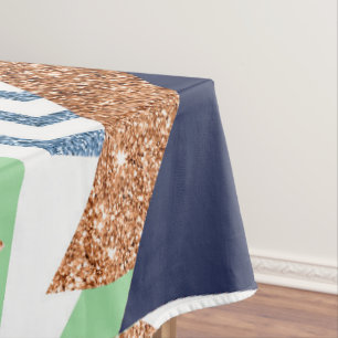 80er Color Abstrakt Rose Gold Mint 90er Tischdecke