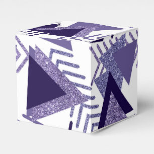 80er Cool Abstrakt Lila Passionsformen Muster Geschenkschachtel