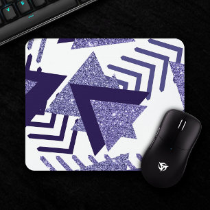 80er Cool Abstrakt   Lila Passionsformen Muster Mousepad