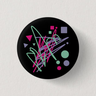 80er Design achtziger Jahre Vintage Splash Medley Button