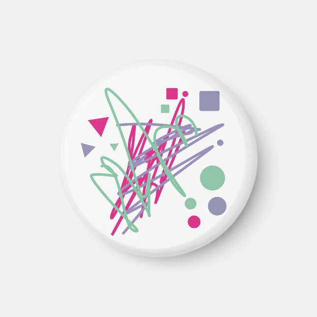 80er Design achtziger Jahre Vintage Splash Medley  Magnet (Vorne)