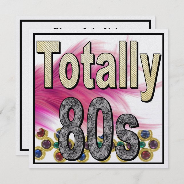 80er-Einladung (Vorne/Hinten)