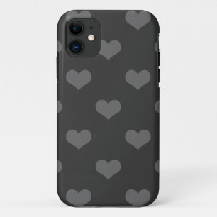 80er Flanell grau Herzen Emo Mädchen Gothic Muster Case-Mate iPhone Hülle