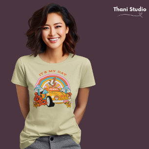 80er Flashback Vintag Retro Geburtstagsparty Beige T-Shirt