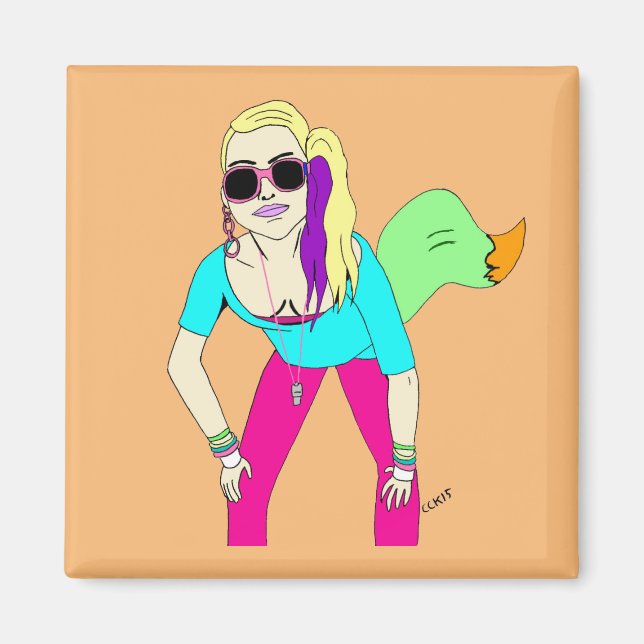 80er Foxy Girl Magnet (Vorne)