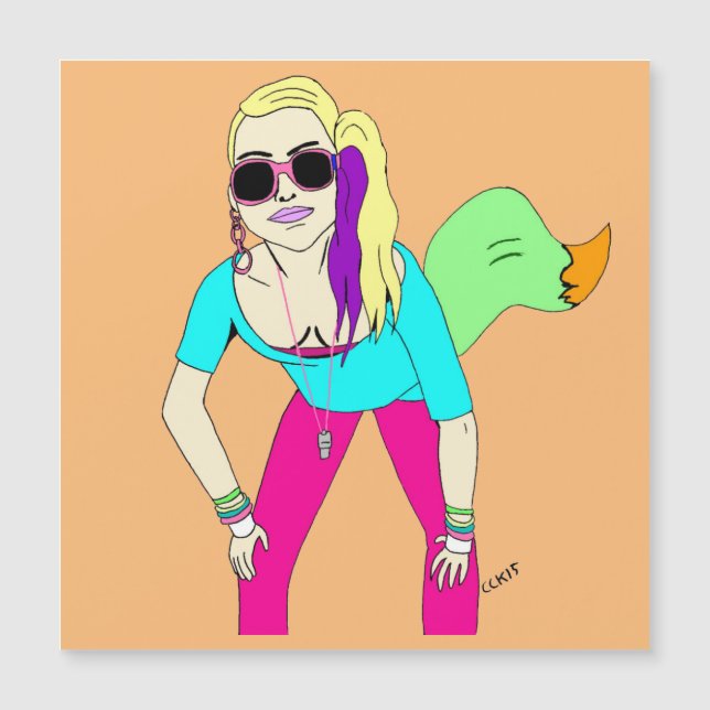 80er Foxy Girl Magnetkarte (Vorderseite)