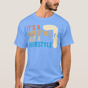 80er-Frisur Lebensstil, kein Haarschnitt, lustige  T-Shirt