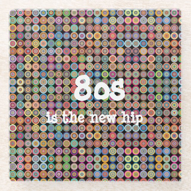 80er Funky Stylish Anspruchsvolles Extravagantes M Glasuntersetzer (Vorderseite)