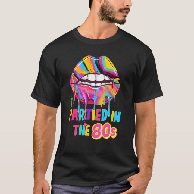 80er für Frauen Rave Outfit & 80er Festival Kostüm T-Shirt (Vorderseite)