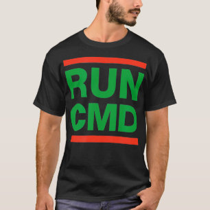 80er Geeks-Eingabeaufforderung ausführen CMD T-Shirt