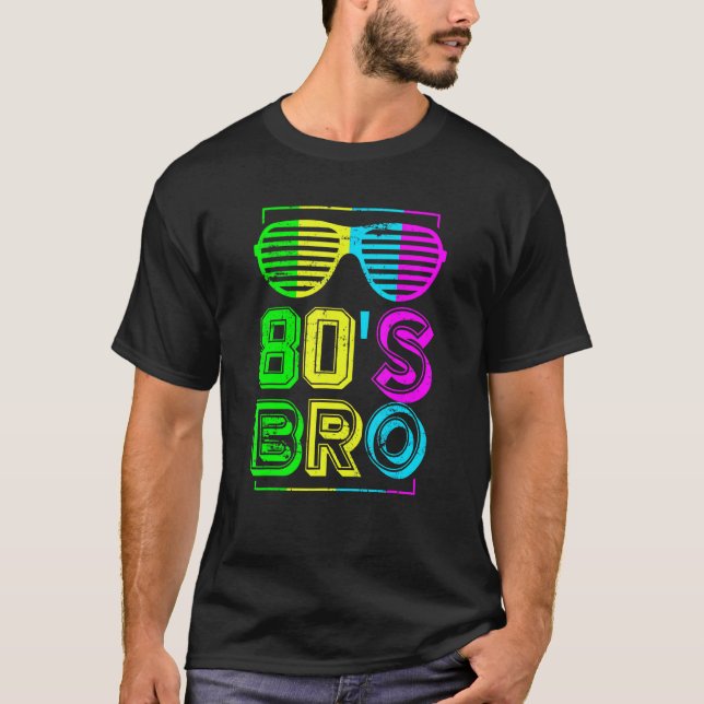 80er Generation Disco Music Eighties Bro Men 80er T-Shirt (Vorderseite)