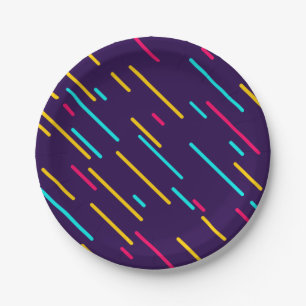 80er Geometric Art Pattern Geometric Fotografy Ge Pappteller