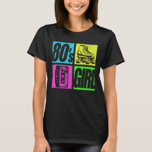 80er Girl 1980er Fashion 80 Theme Party Aighties T-Shirt