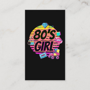 80er Girl Radio Roller Skaten Disco Musik der 80er Visitenkarte