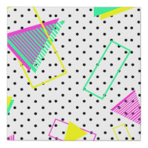 80er Graphic Geometric Design Retro Vintag Polka
