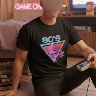 80er Gute Vibes Only Pink & Purple Retro Synthwave T-Shirt