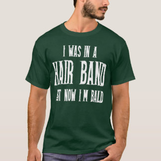 80er Haarband Ältere kahle Männer Heavy Metal Musi T-Shirt