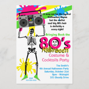 80er Halloween-Party Einladung