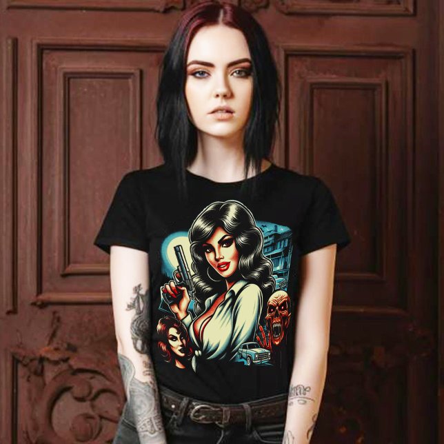 80er Horror Girl T-Shirt (Von Creator hochgeladen)
