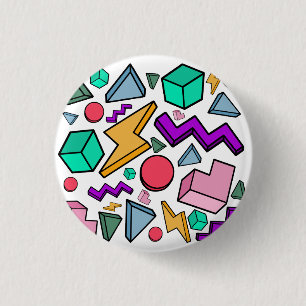 80er Jahre Ästhetik Vintage Retro Button