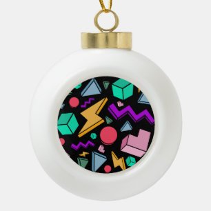 80er Jahre Ästhetik Vintage Retro Keramik Kugel-Ornament